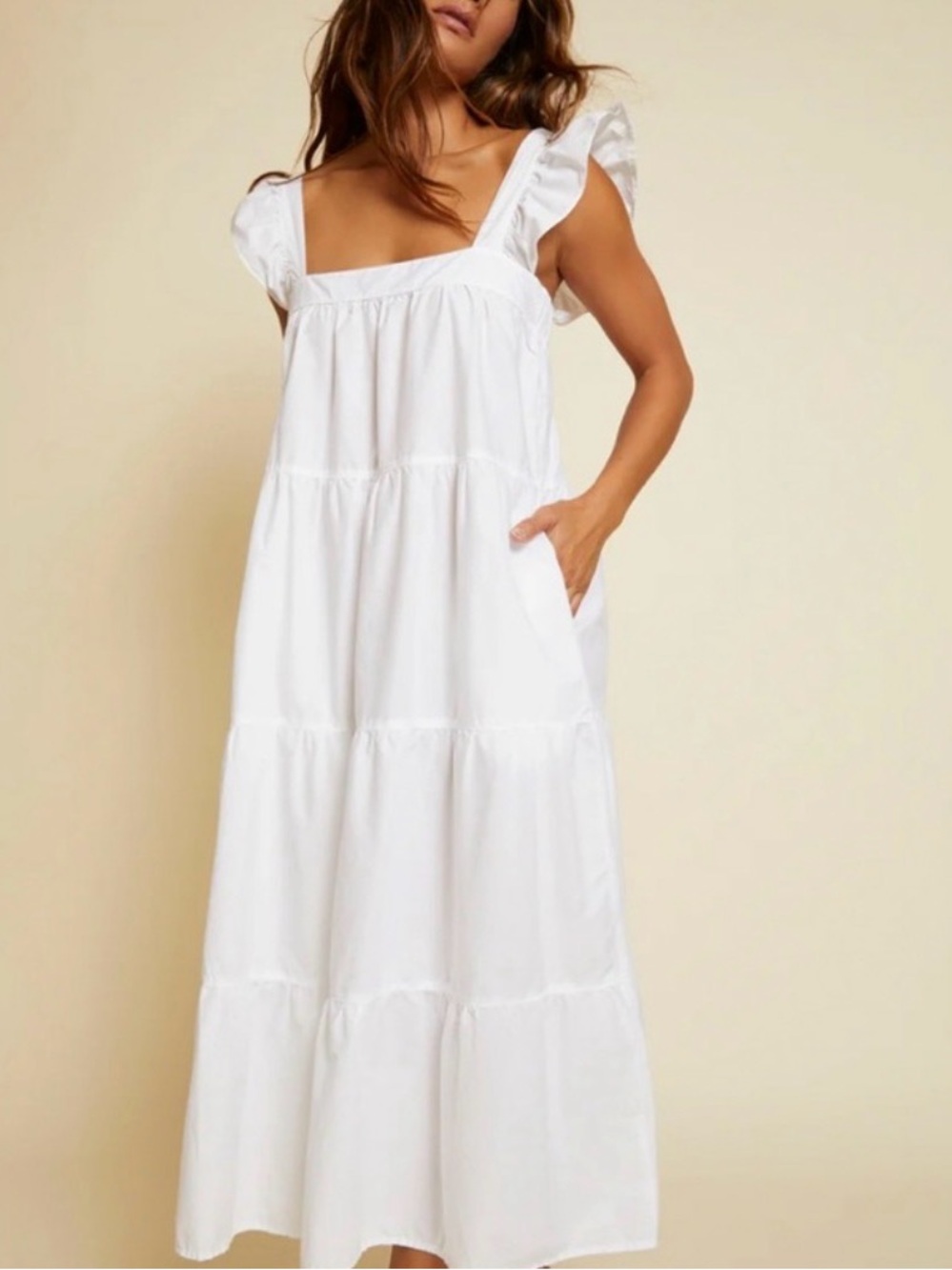 REVOLVE + Nation LTD 100% Cotton Camille Easy Maxi Sundress, NEW